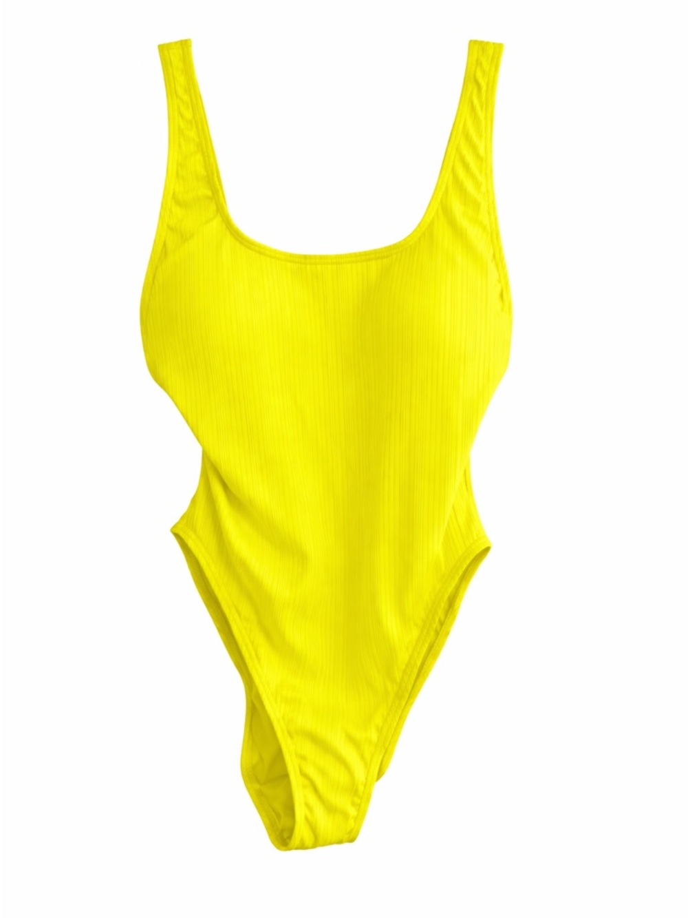 NWT Vince Camuto Limoncello Yellow Ribbed One-Piece Swimsuit Size 10 - $114 MSRP